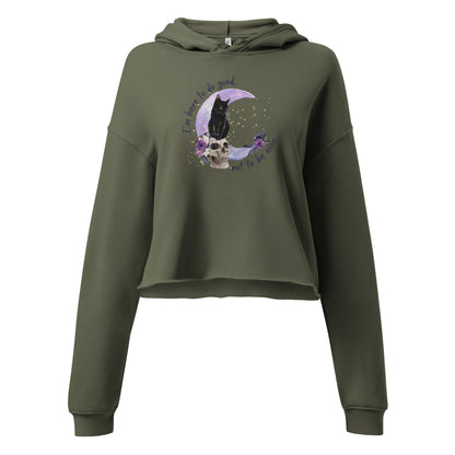 Cropped Hoodie - Here to do good - Serene Rage