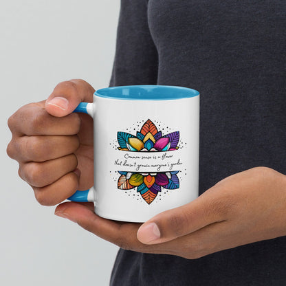 Multi-color coffee mug - Common Sense is a Flower - Serene Rage