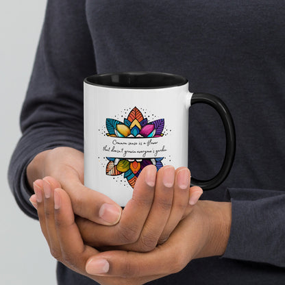 Multi-color coffee mug - Common Sense is a Flower - Serene Rage