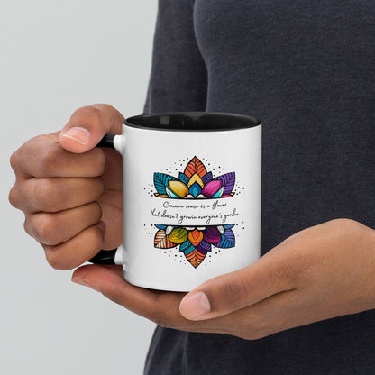 Multi-color coffee mug - Common Sense is a Flower - Serene Rage