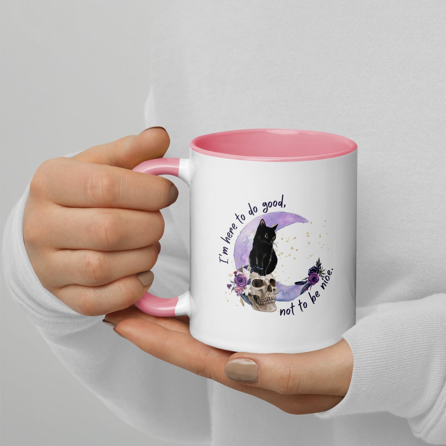 Multi-color coffee mug - Here to do good - Serene Rage