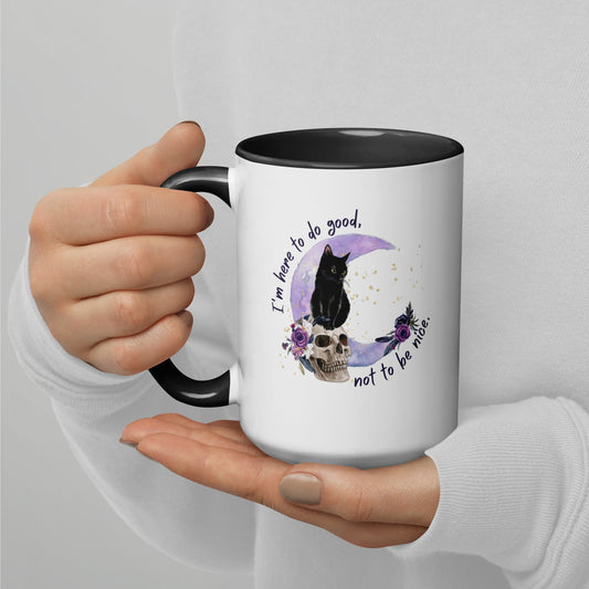 Multi-color coffee mug - Here to do good - Serene Rage