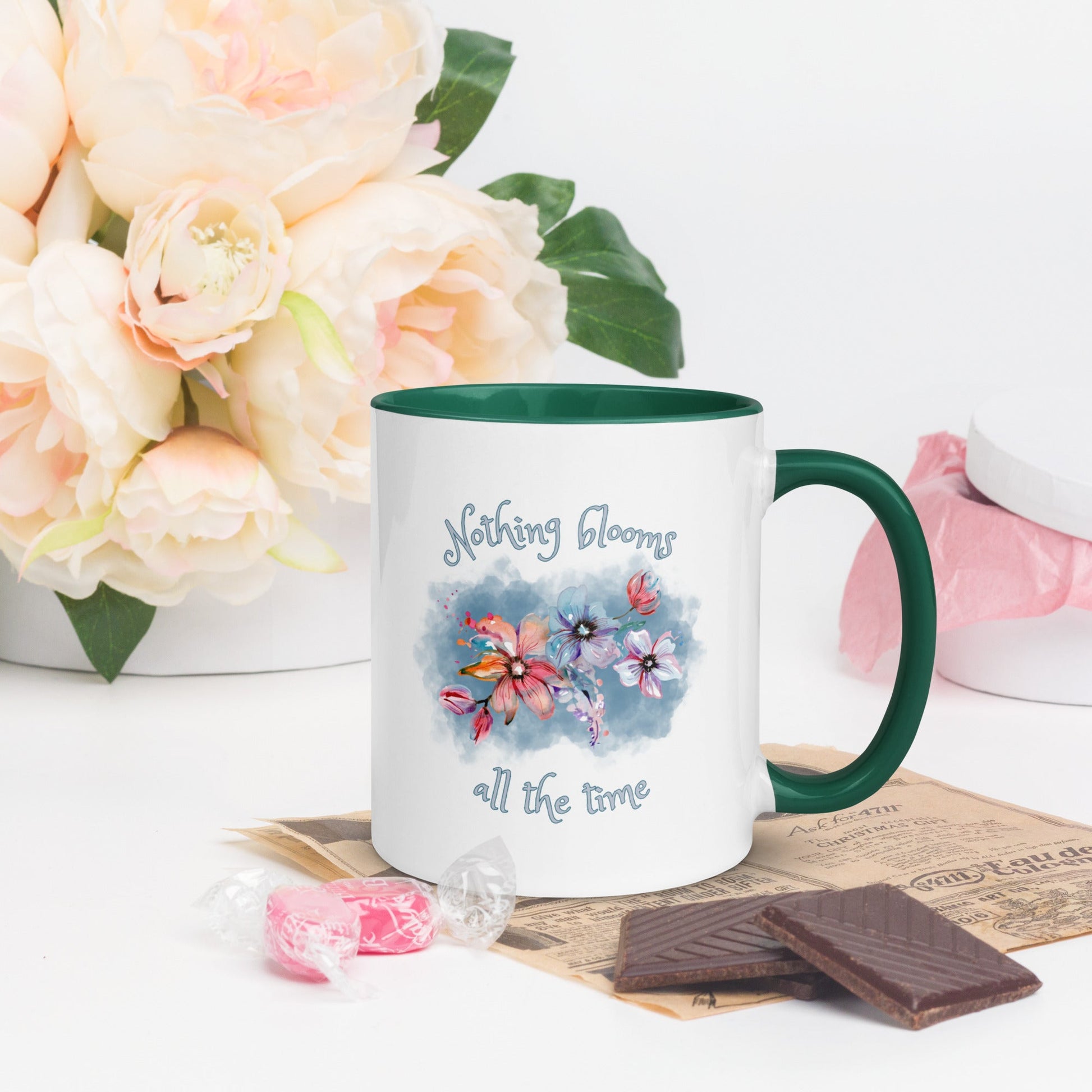 Multi-color coffee mug - Nothing Blooms All the Time - Serene Rage